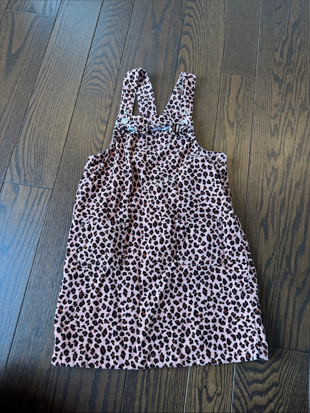 Pink Leopard Print Romper Dress